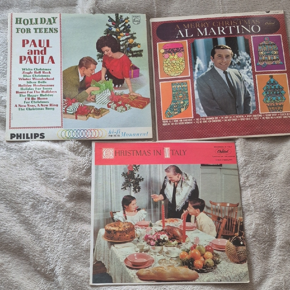 Vintage Christmas Vinyl Record Collection